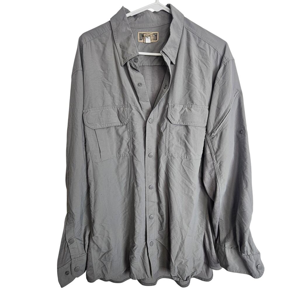 Duluth Trading Co Men Nylon Snap Front Shirt XL Gorpcore Outdoor Wicking Utility